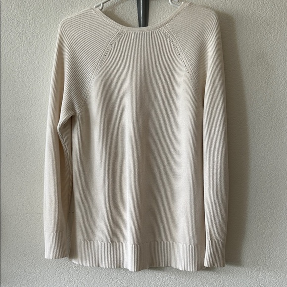 Athleta Hanover Wool blend  V-Neck Sweater Ivory size S - Picture 8 of 8